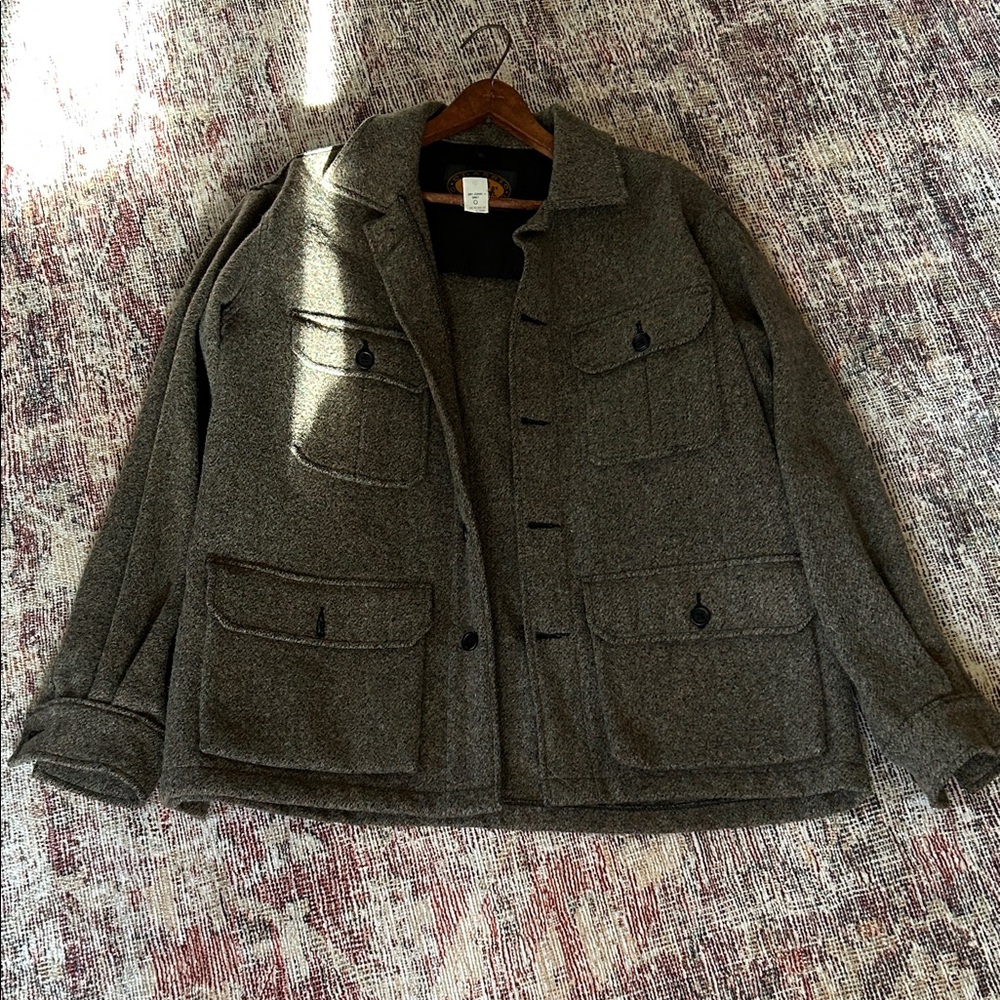 Woolrich Men's Khaki Green Wool Field Jacket